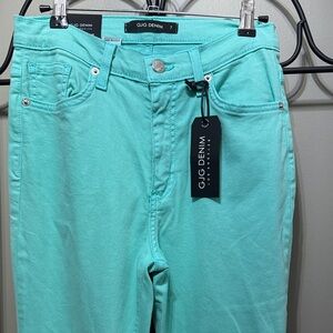 GJG denim Los Angeles 7 Women's Aqua Jeans NWT wide leg